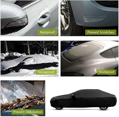Full Exterior Car Cover Compatible with Ford Mustang – All-Weather Waterproof Windproof Car Cover with Storage Bag – Indoor and Outdoor Protection