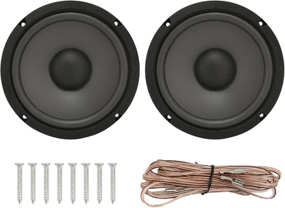 Generic 6.5 Inch 2-Pack Coaxial Car Speakers, 600W Max Power, 93dB Sensitivity, 4-Ohm Impedance, Flush Mount, 60Hz-20KHz Frequency Response
