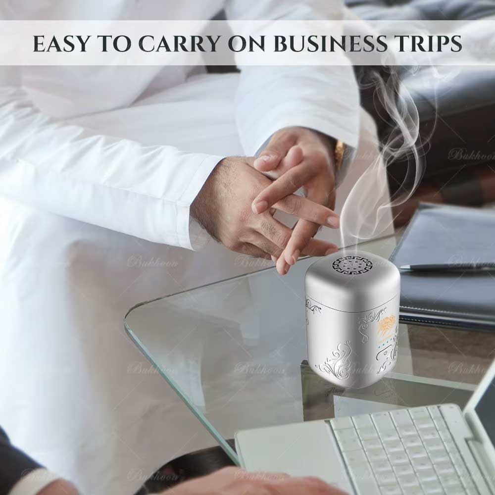 أحدث مبخرة بخور محمولة صغيرة بشحن USB ذكية، مبخرة عود عربية قابلة لإعادة الشحن، موزع بخور إلكتروني مزود بمؤشر بطارية LED، موزع روائح صغير الحجم للمنزل والمكتب والسيارة من بخور بوسيدين