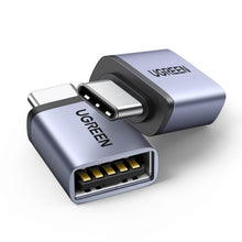 يوجرين محول USB إلى USB C (قطعتان) 10 جيجابت في الثانية لنقل النوع C إلى محول OTG 3.0 متوافق مع سلسلة Samsung S24 Ultra، iPhone 15 16 Pro Max، iPad، MacBook، الأجهزة اللوحية، سماعات الأذن