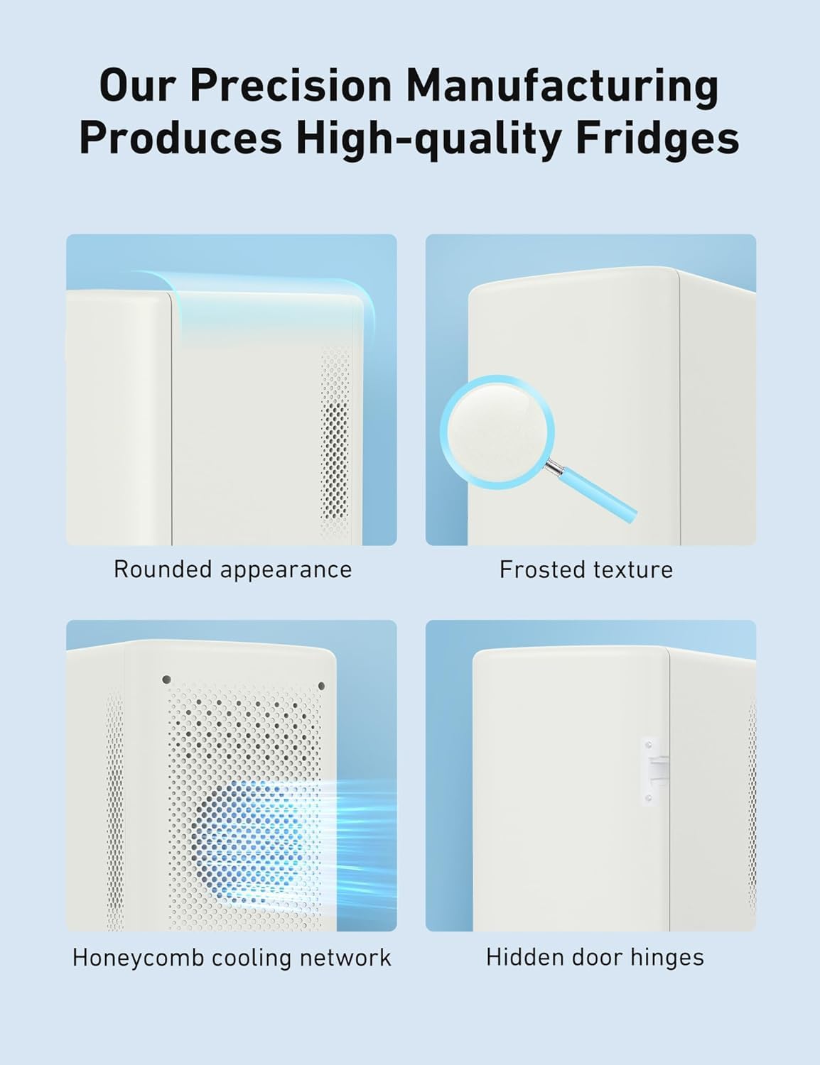 8L Mini Refrigerator, Portable Refrigerator w for Bedroom, Car, Office Desk, Thermoelectric Cooler Warmer Food, Drinks, Skincare, Beauty Makeup AC/DC Small Refrigerator