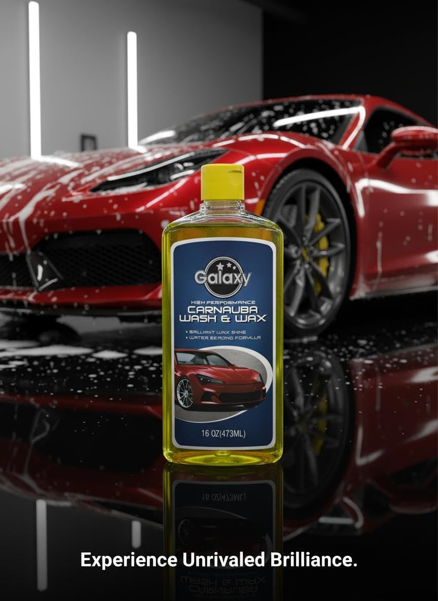 Galaxy High Performance Carnauba Car Wash and Wax Shampoo (473 ml)