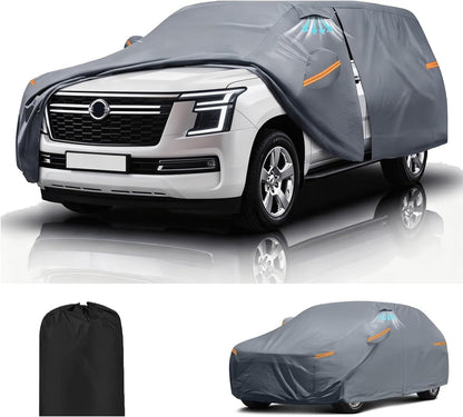 7-Layer All Weather Car Cover Fits for Nissan Patrol Y62 Y63 2010-2026 | Waterproof, UV Proof with Zipper Door (Nissan Patrol Y62 Y63 2010-2026)
