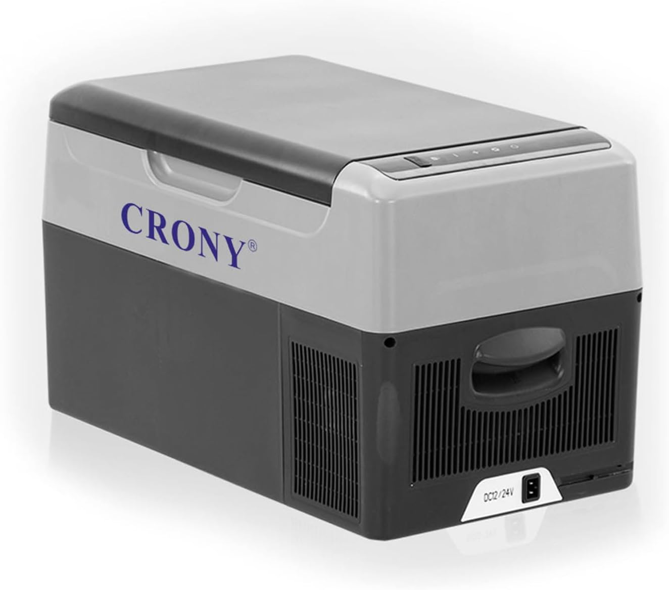 CRONY ثلاجة كهربائية محمولة للسيارة - C22 (22 لتر) ثلاجة تبريد سريعة للمسافرين والتخييم (من -20 درجة مئوية إلى 20 درجة مئوية) ضاغط 12 فولت/24 فولت ثلاجة كهربائية قابلة للتحكم عبر تطبيق للرحلات