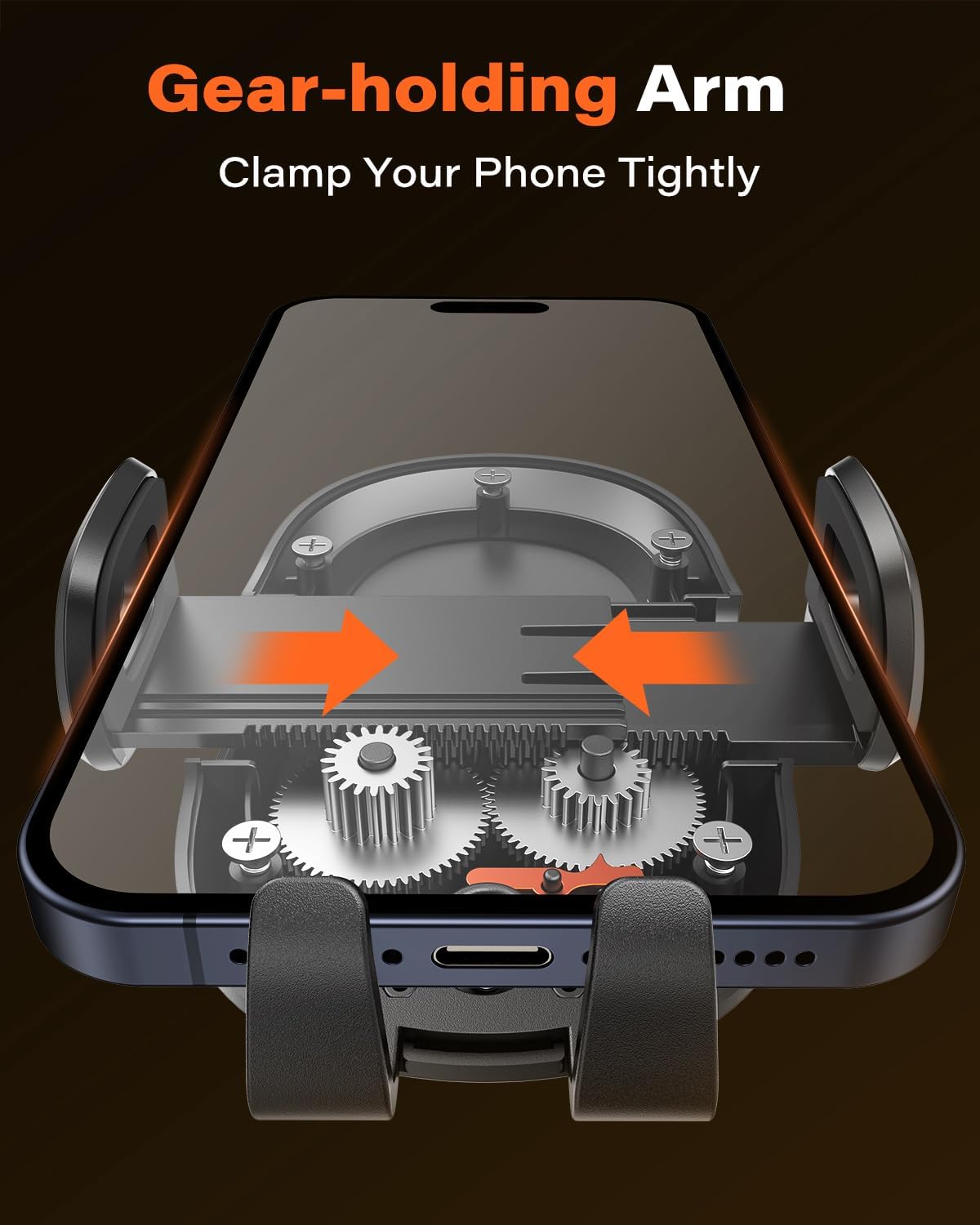 حامل هاتف السيارة من APPS2Car، حامل هاتف عالمي للسيارة، حامل هاتف 360 لتثبيته على لوحة القيادة أو الزجاج الأمامي للسيارة، متوافق مع أجهزة iPhone 15/14/13 من 4.7-6.8 بوصة وسامسونج والمزيد