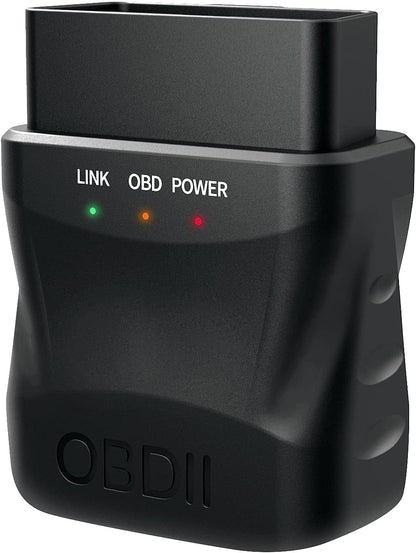 سكانر OBD2 بلوتوث لنظام iOS وآيفون وأندرويد، قارئ OBDII للسيارة لمسح رموز الخطأ، أداة سكانر للسيارة لتشخيص السيارات للسنة 1996 والسيارات الأحدث (19.7 سم)