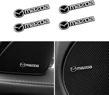 Duoles 4PCS/Set Aluminum Alloy 3D Car Speaker Audio Speaker Badge Emblem Decoration Sticker Auto Interior Accessories Trim for Mazda 3 6 CX-3 CX-5 CX-9 MX-5 Etc. (for Mazda)