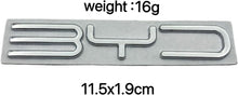 3D Metal Chrome Emblem Badge for BYD Han/Tang/Qin/Song/Yuan/Atto 3/Seal/Dolphin, Silver, 11.5x1.9cm, Waterproof Car Rear Sticker