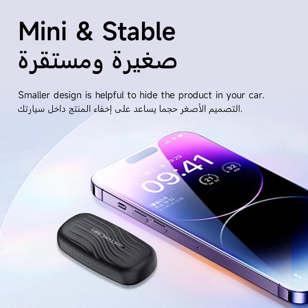 محول لاسلكي مطور ميني كاربلاي واندرويد اوتو 2025 من هاينكار+، التوصيل والتشغيل، بدون تأخير، اتصال سريع، تحويل كاربلاي سلكي/اندرويد اوتو الى لاسلكي، لجوالات ايفون واندرويد