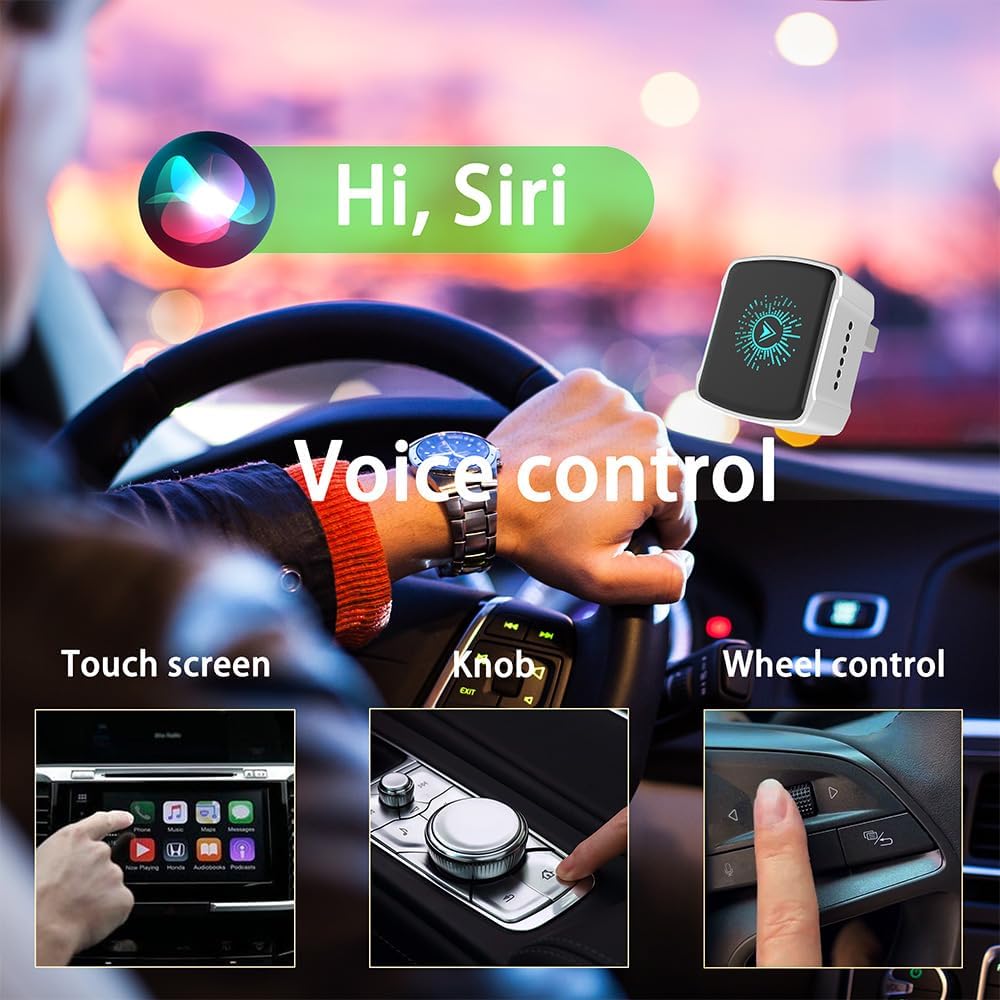 Wireless CarPlay Adapter & Android Auto (2-in-1) - Mini USB/USB-C Adapter Converts Wired to Wireless, Plug & Play, Stable Lag-Free for iPhone & Android (2025 Upgraded)