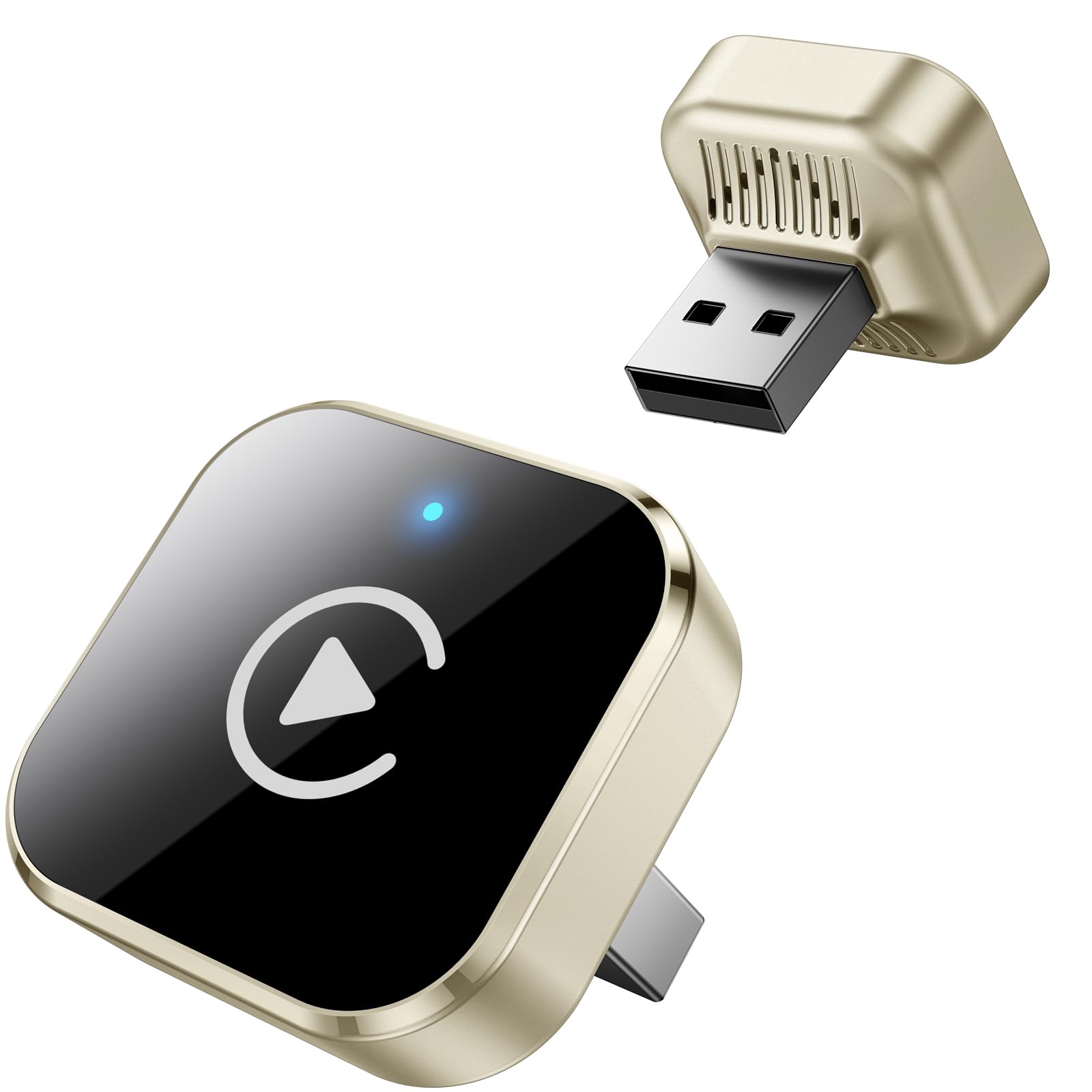 محول لاسلكي ومحول اندرويد اوتو من كاربلاي، ترقية 2026 2 في 1 للتوصيل والتشغيل، دونجل USB/USB-C، يحول سلكي الى لاسلكي للسيارات، اتصال سريع ومستقر، يناسب ايفون واندرويد، ازرق كحلي