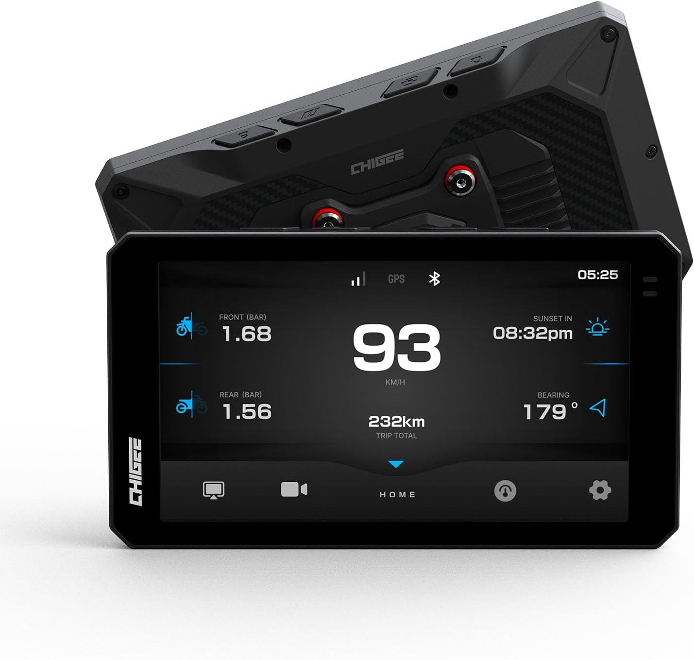 نظام تحديد المواقع العالمي للدراجات النارية AIO-6 LTE 4G بشاشة 6 انش من تشيجي، سيارة اندرويد كاربلاي للدراجات النارية، تنبيهات في الوقت الحقيقي، سياج الكتروني، مقاومة للماء IP9X