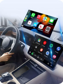 محول Voltune اللاسلكي لـ CarPlay و Android Auto | تحويل من السلكي إلى اللاسلكي | دونجل USB للتوصيل التلقائي السريع | واي فاي 5G مستقر | يعمل مع iPhone و Android | التوصيل والتشغيل (أسود)