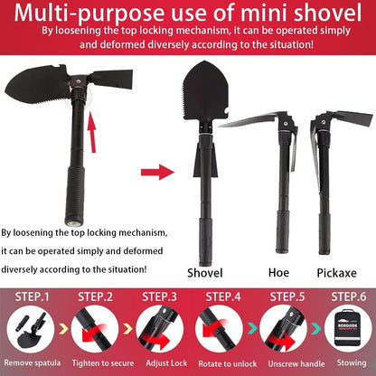 Car Roadside Emergency Kit, with Jumper Cables Automotive Kit,Car Safety Roadside Assistance Kit Headlamp,Tow Straps, Safety Hammers, Rainwear, Gloves.Black