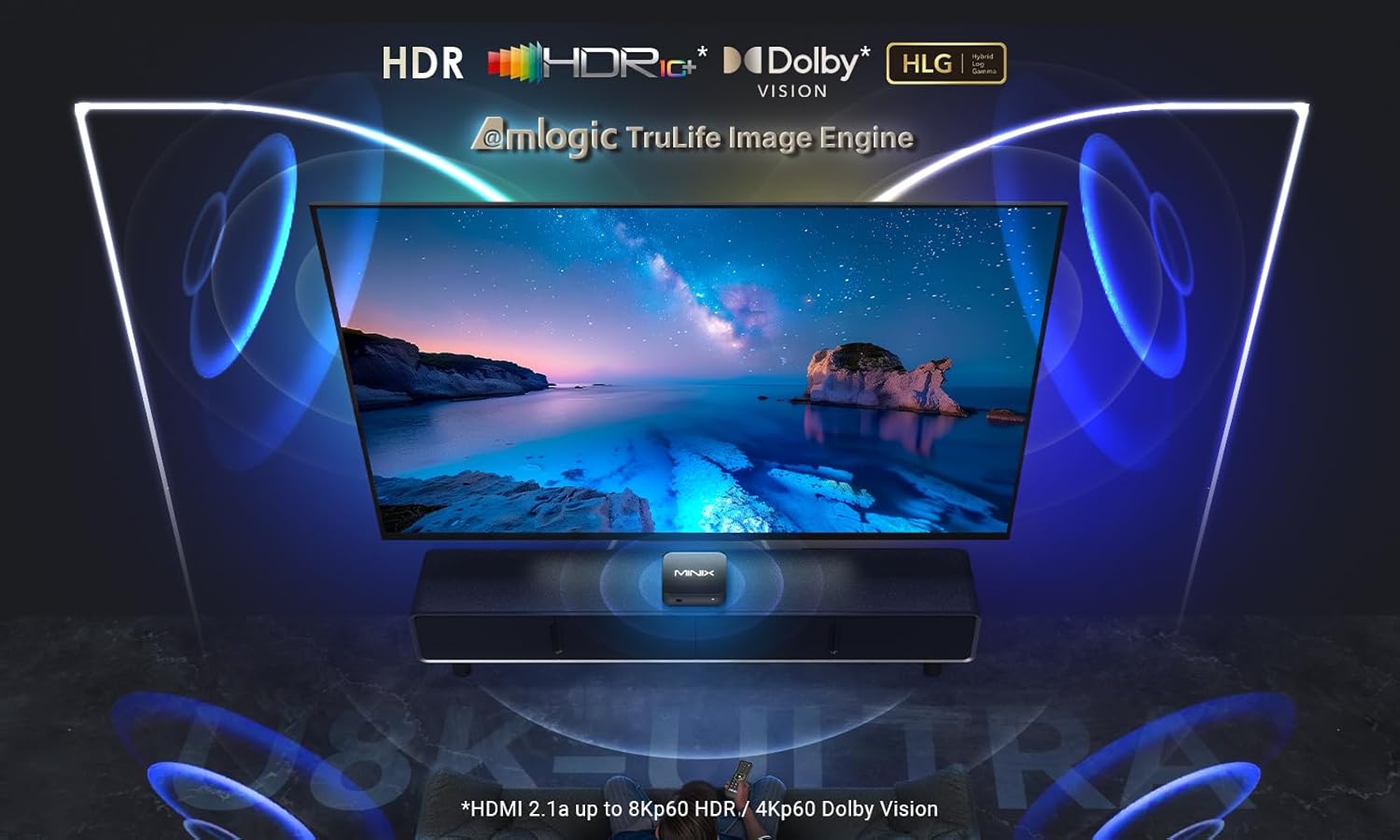 مينيكس U8K اندرويد ميديا AI بوكس 8K UHD اندرويد تي في بوكس 128GB eMMC، 8GB LPDDR4 RAM Dolby Vision مشغل وسائط الترفيه مع جهاز تحكم عن بعد جيروسكوب بلوتوث مينيكس A3 برو 6 محاور