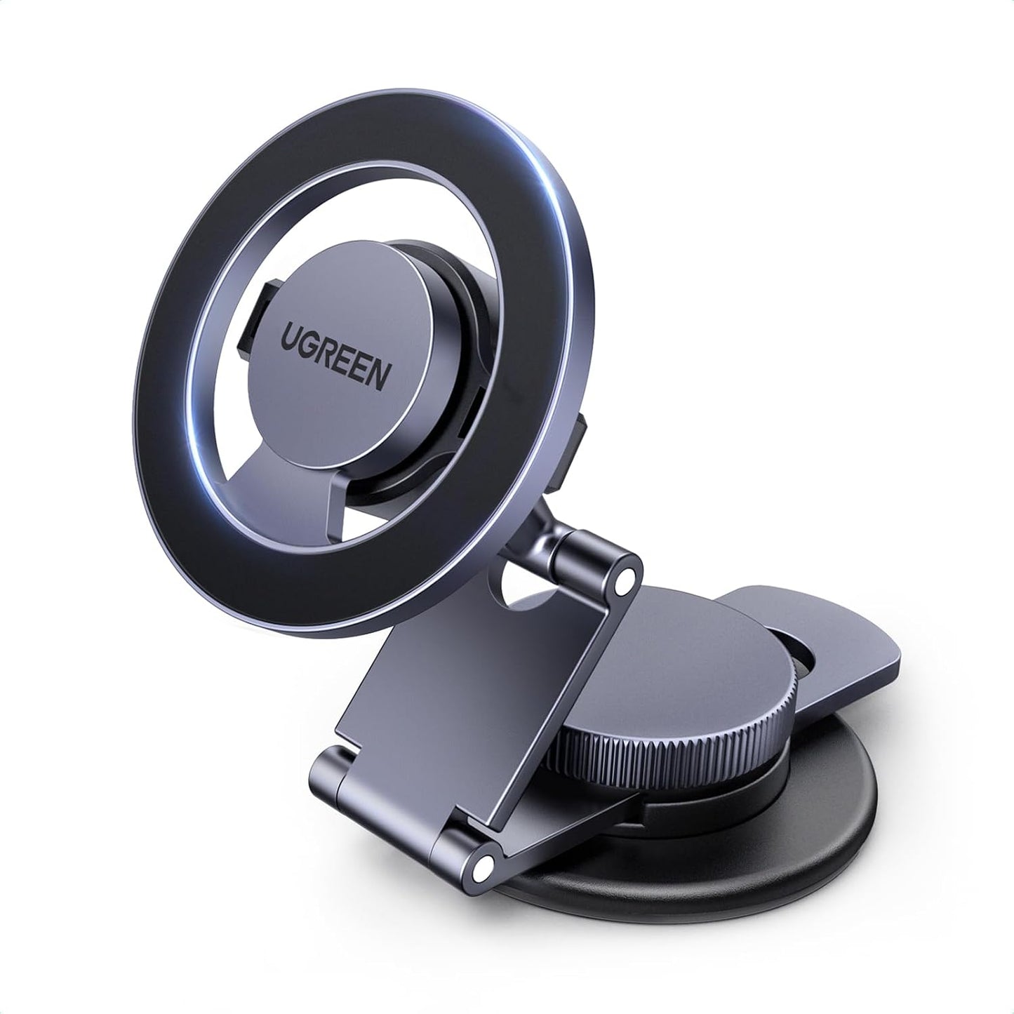 UGREEN MagSafe Car Mount Tesla Magnetic Car Phone Holder, [Upgraded 5-in-1 Tesla/Dashboard/Windscreen/Table], [360° Rotation Retractable Accessories], Fit for iPhone 17/16/15/14, Samsung S25/24/23