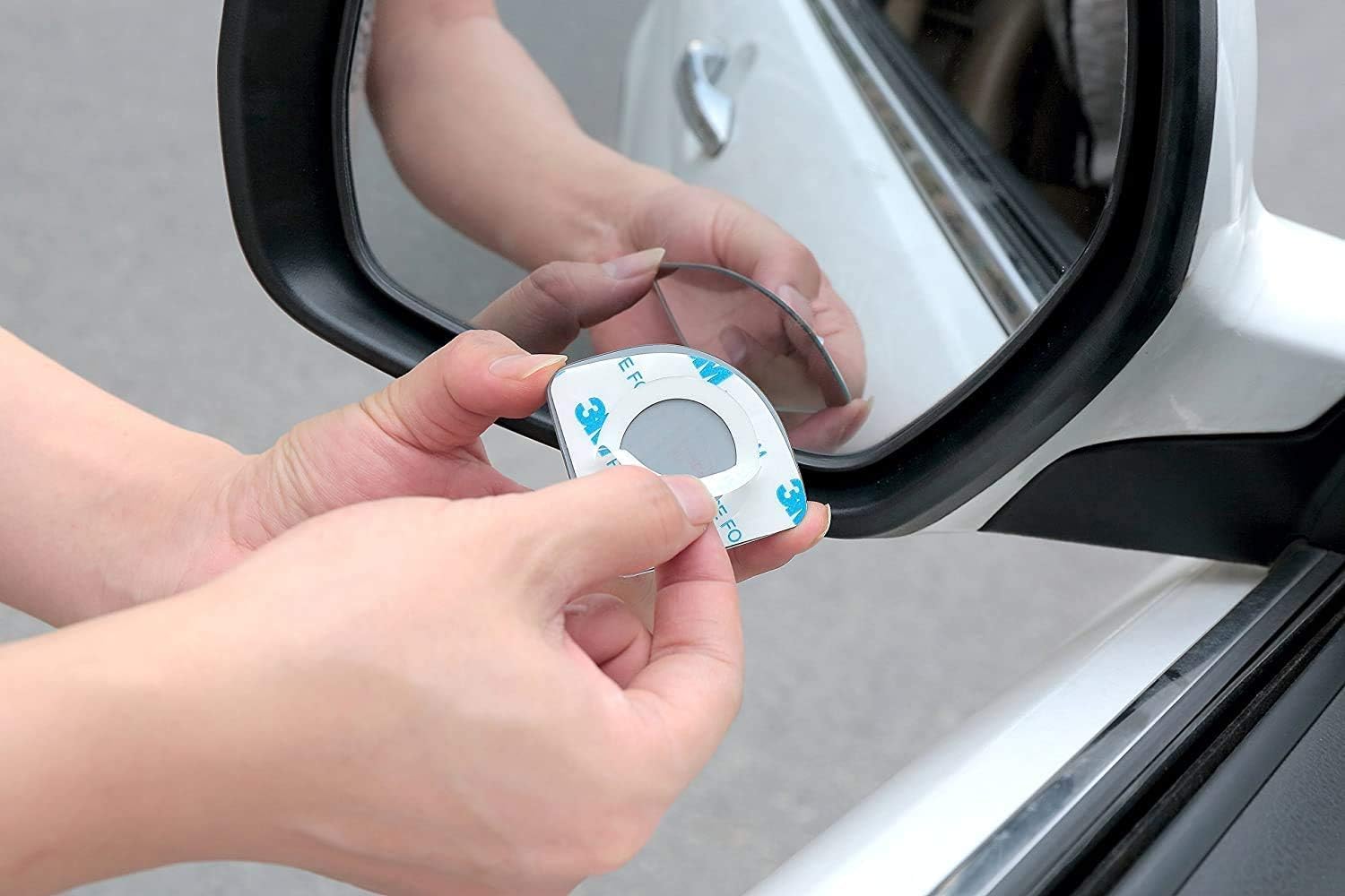 2 Pack - Fan Shaped 1.97" Mirrors Blind Spot Mirror for Car, Universal Fit, HD, Stick on, Frameless, Convex, Wide Angle, Rear View Mirror