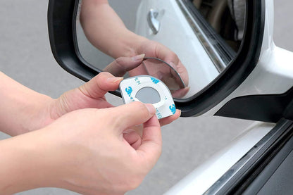 2 Pack - Fan Shaped 1.97" Mirrors Blind Spot Mirror for Car, Universal Fit, HD, Stick on, Frameless, Convex, Wide Angle, Rear View Mirror