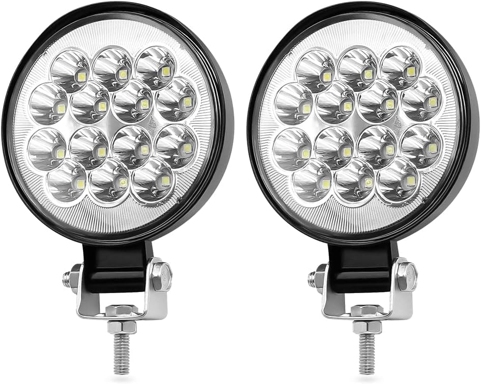 LED Fog Lights, Round 3 Inch Slim Pods Spot White Driving Reverse Small Circle Work Light Bar Kit for Jeep Truck Off-Road ATV UTV SUV Car Motorcycle Boat Tractor Hood Bumper Mount (2 Pack)