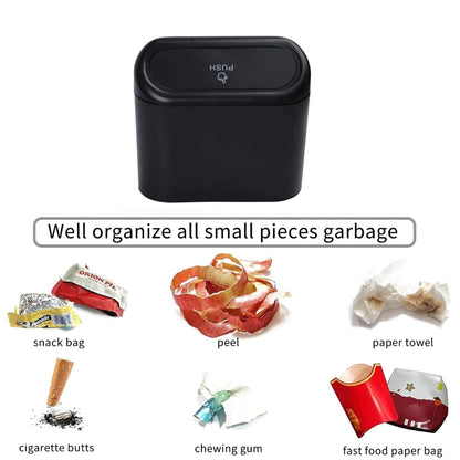 SUPINE 2-Pack Car Trash Can with 30 Disposable Bags – Leak-Proof Vehicle Garbage Bin for Car,Kitchen, Bathroom, Office,Desktop&Outdoor Use – Multi-Purpose Waste Container Organizer