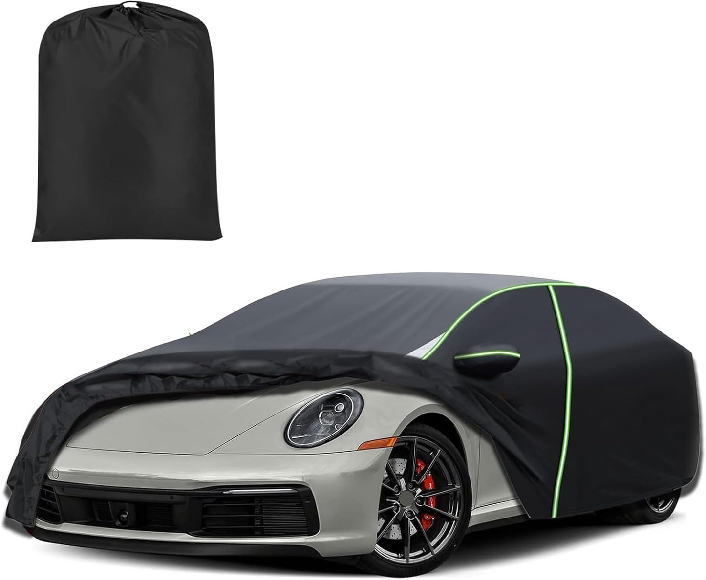 for Porsche 911 Car Cover (1998-2025) All-Weather 7-Layer Protection | Waterproof, UV, Dust, Snow Shield for 991, 992, 996, 997 Series | with Zipper Door & Windproof Straps