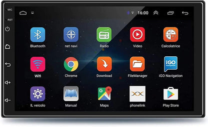 ستيريو سيارة اندرويد مزدوج بشاشة لمس HD 1080P مقاس 7 انش ونظام اندرويد 11 مع نظام تحديد المواقع+نافي+هاي فاي+واي فاي+بلوتوث+RDS+راديو اف ام/ميرور لينك، USB مزدوج مع كاميرا احتياطية (7 انش-(1G+16G))