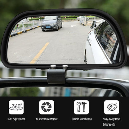 Car Blind Spot Mirror, HD Glass Frameless Convex Rear View Mirrors Exterior Accessories, Wide Angle Adjustible Auto Exterior Blindspot Side View Mirror, Universal for SUV, Sedan, Truck (2 Pcs, Black)