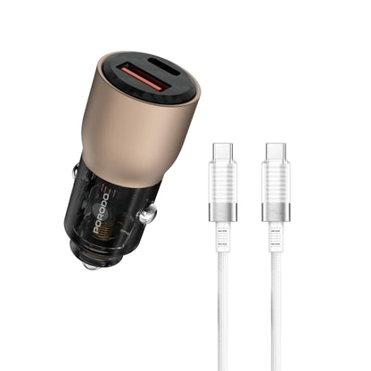 بورودو شاحن سيارة شفاف 95 واط، بي دي 65 واط وكيو سي 30 واط، منافذ مزدوجة (USB-C + USB-A)، شحن سريع في وقت واحد، متوافق عالميًا مع ماك بوك اير/برو، ايفون 16/15/14، سامسونج S25/S24/S23 - رمادي