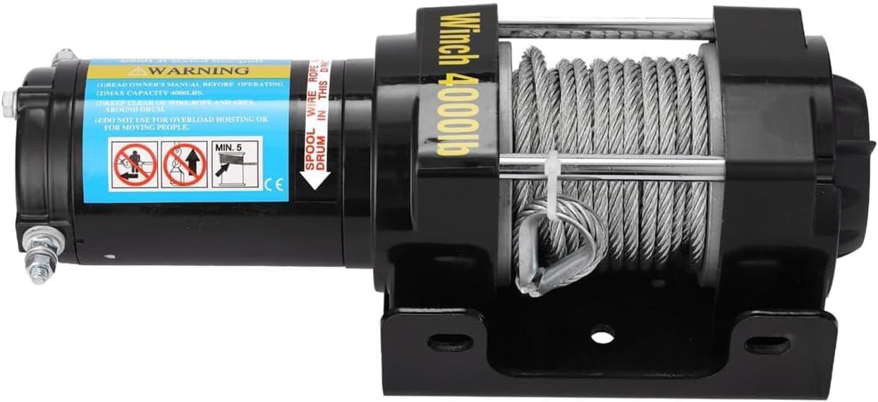 4000 Electric Recovery Winch Kit ATV Trailer Truck Car DC12V Remote Control Winches