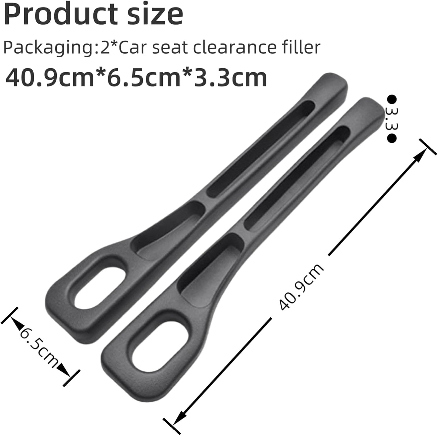 2 Pack Car Seat Gap Filler Organizer - Universal Storage Pockets for Cars/SUVs/Trucks | EVA Gap Stopper Prevents Phone/Keys from Falling | Stylish Car Interior Accessories (black)