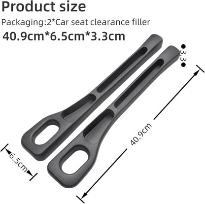 2 Pack Car Seat Gap Filler Organizer - Universal Storage Pockets for Cars/SUVs/Trucks | EVA Gap Stopper Prevents Phone/Keys from Falling | Stylish Car Interior Accessories (black)