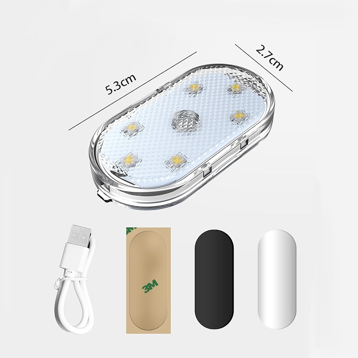 مصابيح LED داخلية للسيارة من جويز، 4 قطع من مصابيح LED لاسلكية للسيارة مع 7 الوان تاثير رائع، مصابيح LED داخلية للسيارة مع USB قابلة لاعادة الشحن، مصابيح داخلية مغناطيسية سهلة التركيب لجميع السيارات