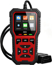 ماسح ضوئي تشخيصي OBD2 يعمل بمنفذ USB، قارئ رمز خطأ المحرك مع جهاز اختبار البطارية، شاشة جاهزية I/M، دعم متعدد اللغات