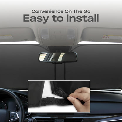VOXI Car Sun shade 2 Set – Instant Umbrella-Style Windshield Sunshade, UV & Heat Protection, Compact Portable Design, Universal Fit, Easy to Install & Store, Lightweight Car Interior Protection
