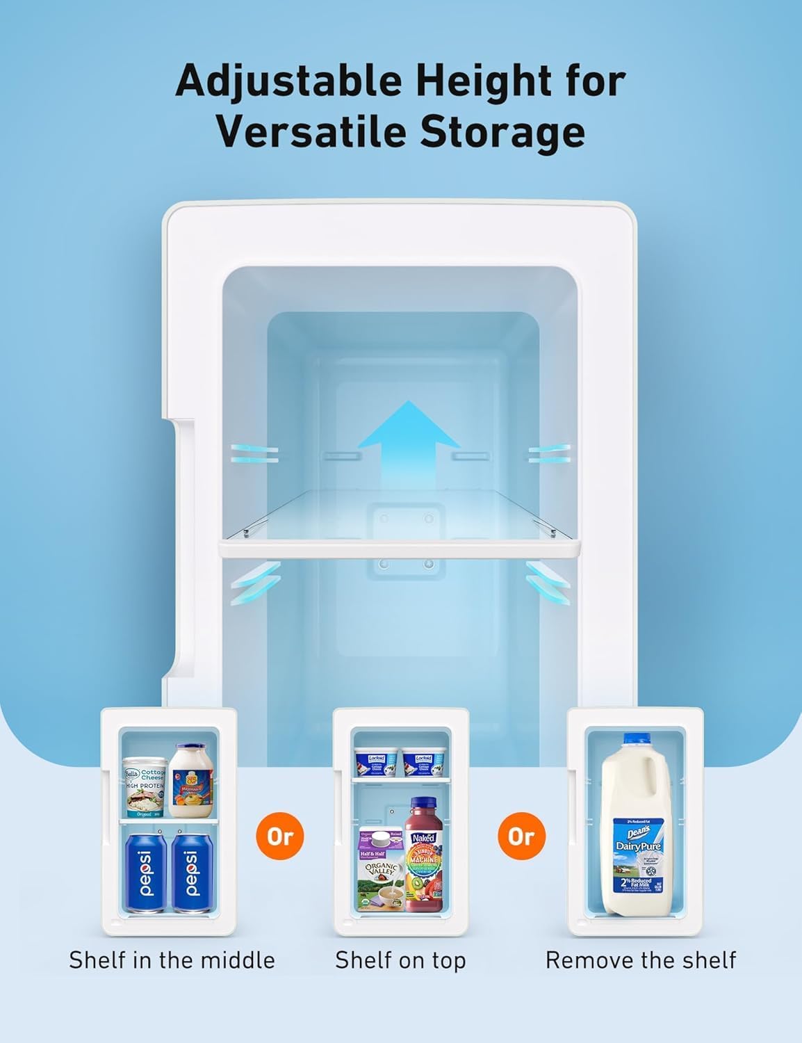 8L Mini Refrigerator, Portable Refrigerator w for Bedroom, Car, Office Desk, Thermoelectric Cooler Warmer Food, Drinks, Skincare, Beauty Makeup AC/DC Small Refrigerator