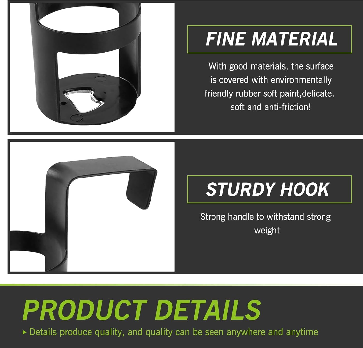 2 Pcs Universal Car Window Hanging Drink Cup Holder & Bottle Organizer for Vehicles, SUVs & Trucks, Durable Plastic Interior Accessory, Storage Holder for Travel, Keep Drinks Secure & Car Tidy (Black)