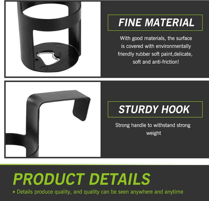2 Pcs Universal Car Window Hanging Drink Cup Holder & Bottle Organizer for Vehicles, SUVs & Trucks, Durable Plastic Interior Accessory, Storage Holder for Travel, Keep Drinks Secure & Car Tidy (Black)