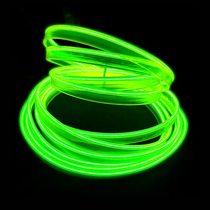 كالاكيلا شريط اضاءة LED داخلي للسيارة من اي ال واير، سلك نيون 5 متر 5 فولت USB مع حماية للمصهر، حافة خياطة 6 ملم، لتزيين السيارات (ازرق، 5 متر)