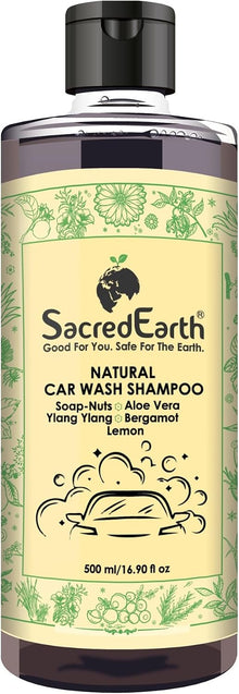 Natural Car Wash Shampoo, Better Shine After Wax, 10X Finish, High Foaming Formula, Concentrate Liquid For Spot Free Cleaning 500 Ml