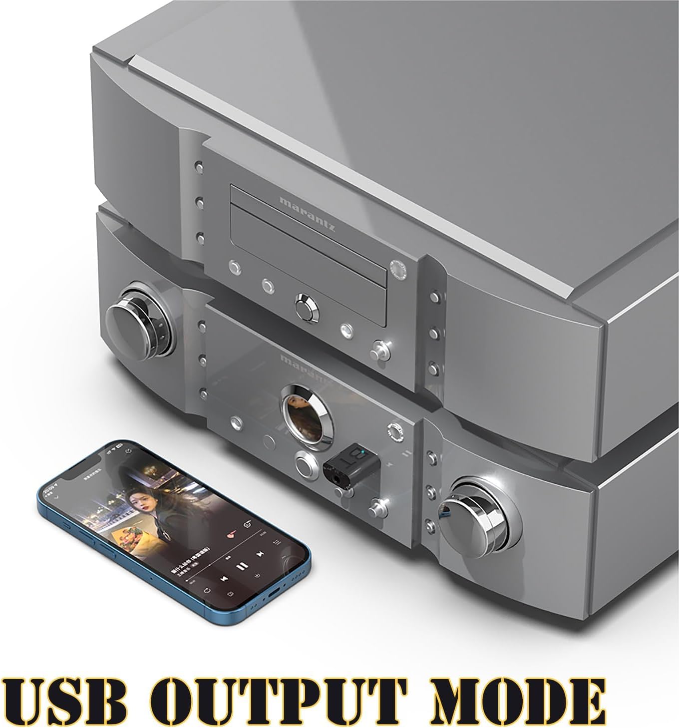 مستقبل بلوتوث USB صغير 2 في 1 من اوكسوف، محول صوت لاسلكي 5.0 3.5 ملم، مجموعة مستقبل موسيقى للسيارة للمنزل ونظام صوت ستيريو للسيارة، محول بلوتوث (مدخل ايه يو اكس) مع كيبل 3.5 ملم (قطعة واحدة)
