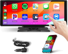 podofo 10.26 Touchscreen Portable Wireless Apple Carplay Car Stereo, Portable Car Screen Compatible with Bluetooth Hands-Free/GPS Navigation/Siri Assistant/Voice Control,7V-32V Suit for All Vehicles