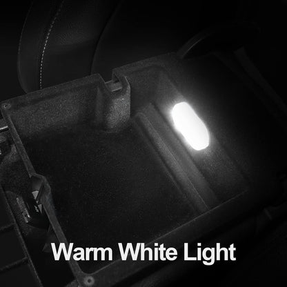 مصابيح LED للسيارة، مصابيح LED داخلية صغيرة محمولة تعمل باللمس مع 6 خرزات مصباح LED ساطعة، اضاءة قابلة لاعادة الشحن بمنفذ USB، مصباح طوارئ للسيارة (ضوء ابيض دافئ)