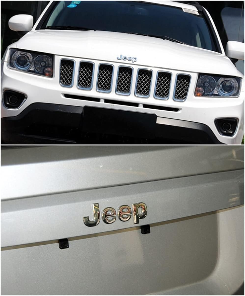 ستيكر لاصق ثلاثي الابعاد من المعدن والالومنيوم بتصميم شعار "JEEP" لتزيين السيارات والشاحنات والدراجات بلون اسود