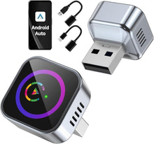 2 in 1 Wireless CarPlay & Android Auto Adapter, Mini Body Built-in Heat Dissipation Chip, Long-Lasting Stability Without Lag, Apple Android Plug Play (Colorful, CarPlay)