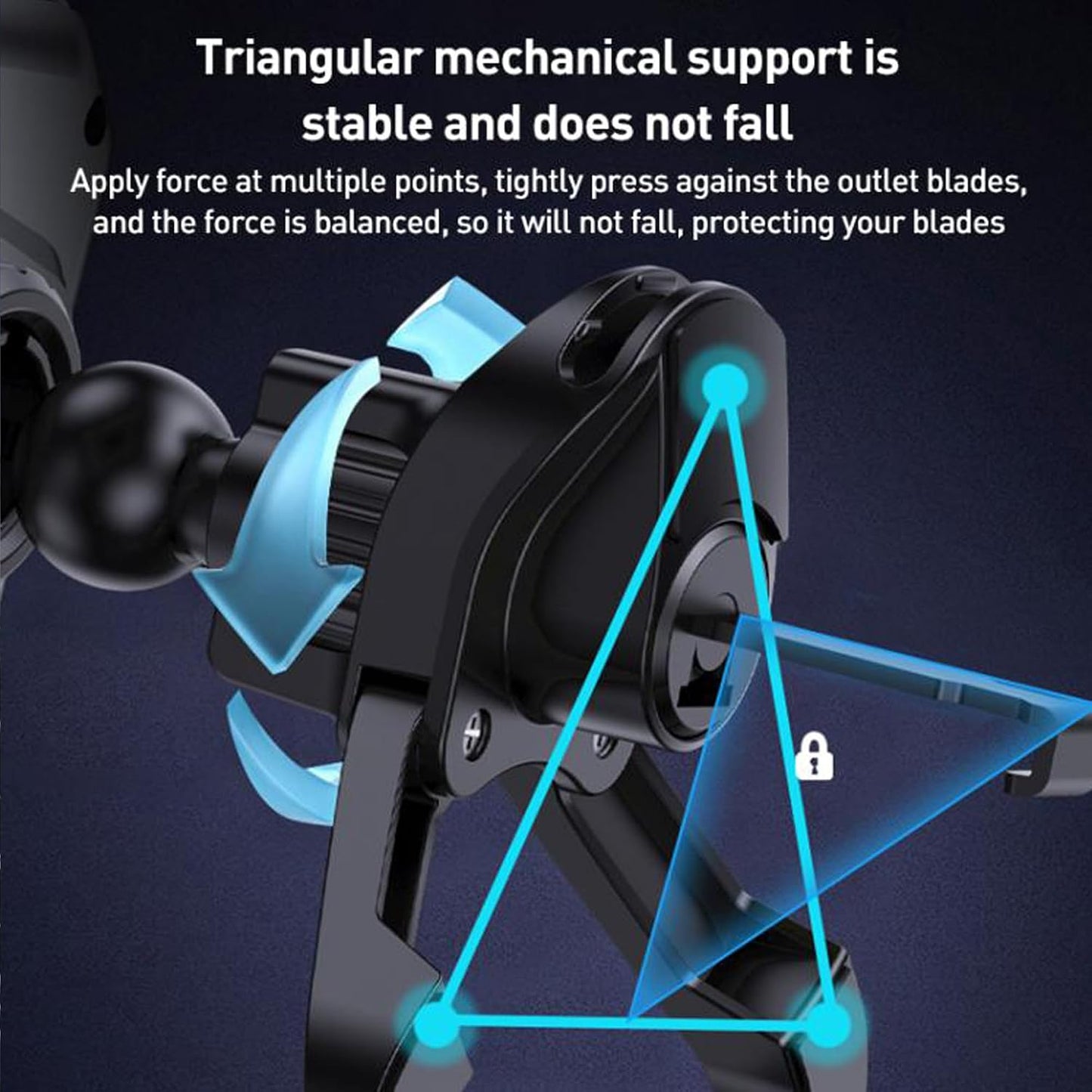 Wireless Car Charger Phone Holder, 360° Rotation, Fast Charging Car Mount with Auto Clamp, Air Vent Mobile Holder, Universal Car Phone Mount for iPhone & Android Devices (Wireless1)