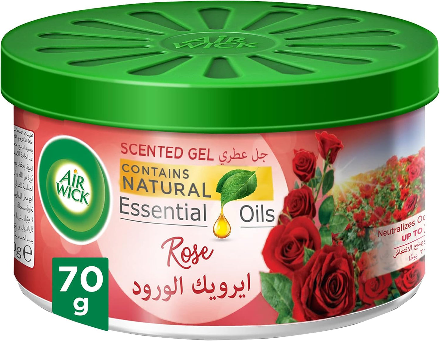 معطر جو جل معطر من ايرويك، برائحة الورد، 70 غرام
