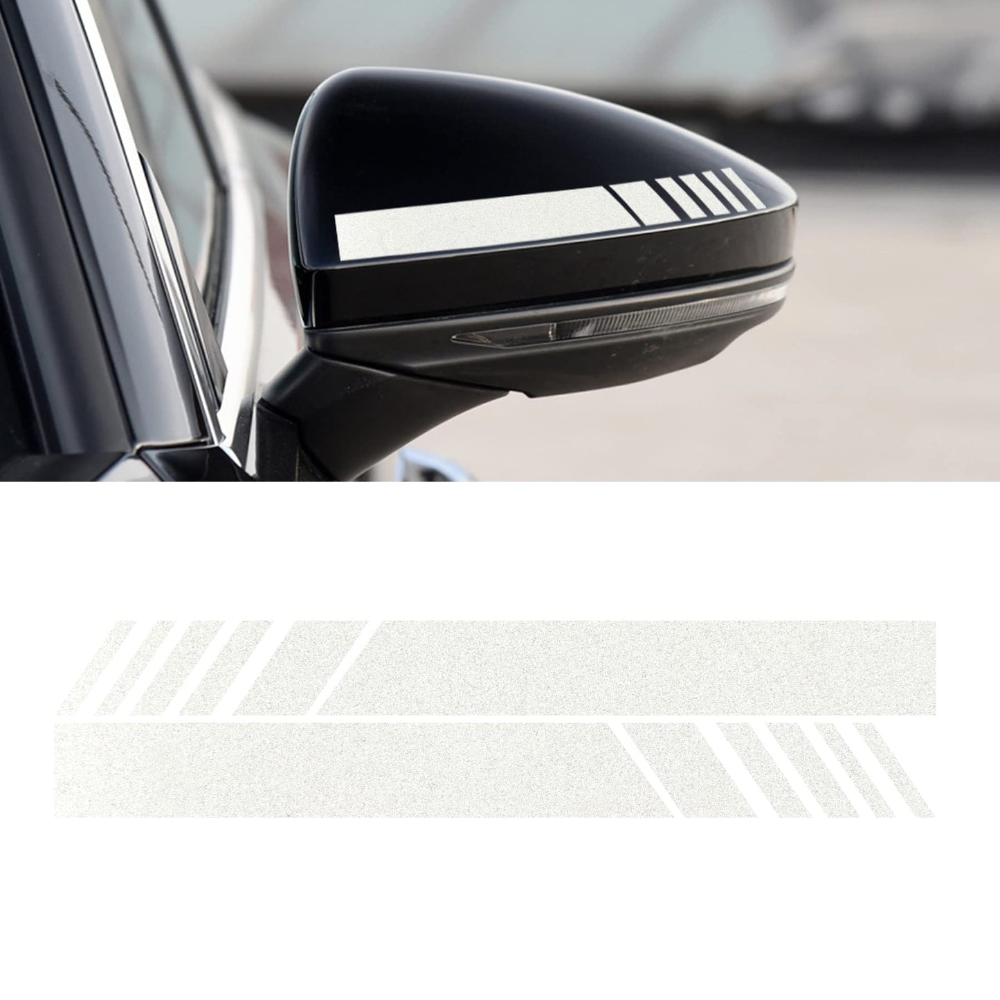 SINGARO Car Exterior Accessories Rear View Mirror Stickers Decor Car Body Sticker Vinyl 4pcs (Black)