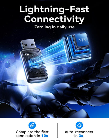 Wireless Android Auto Adapter, Latest Upgrade Stable Fast Mini Dongle, Metal Frame Glass Panel, Convert Wired Android Auto to Wireless, Plug and Play, for Android 11+ & Cars with Wired AA