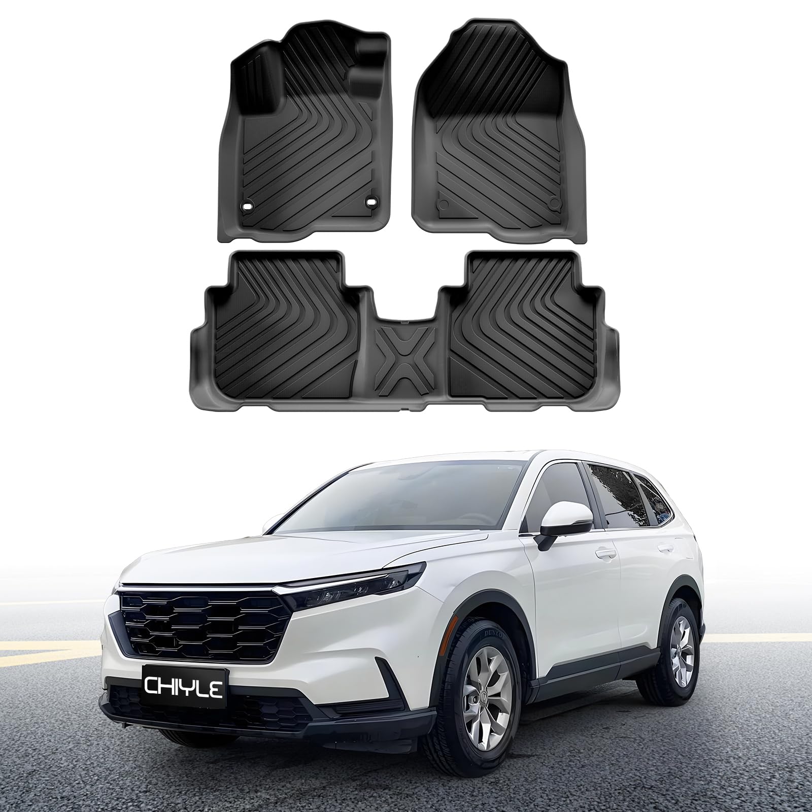 دواسات ارضية مخصصة لسيارة تويوتا كامري 2018-2023 من تشيلي (الوقود، لا تناسب سيارة هايبرد)، مجموعة كاملة من المطاط الحراري المرن المقاوم للماء والانزلاق، مناسبة للصف الاول والثاني، ملحقات كامري 2018-2020 2021 2022 2023 (4 قطع)