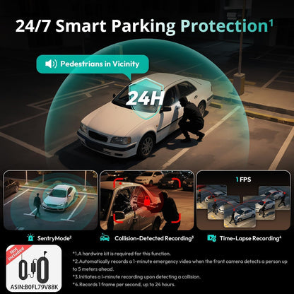 Botslab 3K 4 Channel Dash Cam,560°All-Sides View,Front and Rear Inside Car Camera with 3.18”Touch Screen,Dash Camera 24/7 Parking Mode,Built-in GPS 5.8G WiFi Night Vision Voice Control,Free 128GB Card